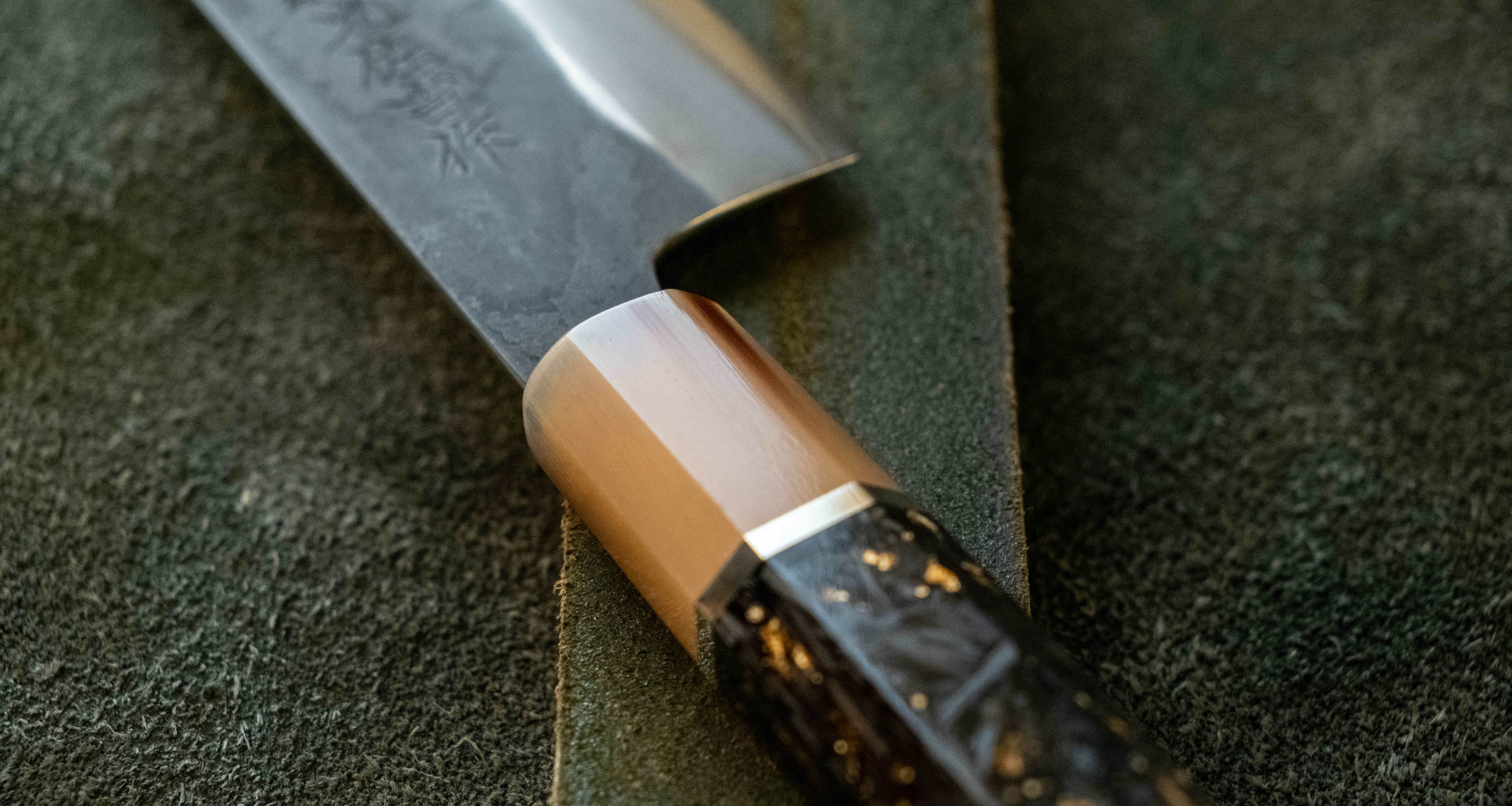 HAP-40 Santoku Black Gold Carbon 180mm (7.1") - Image 6