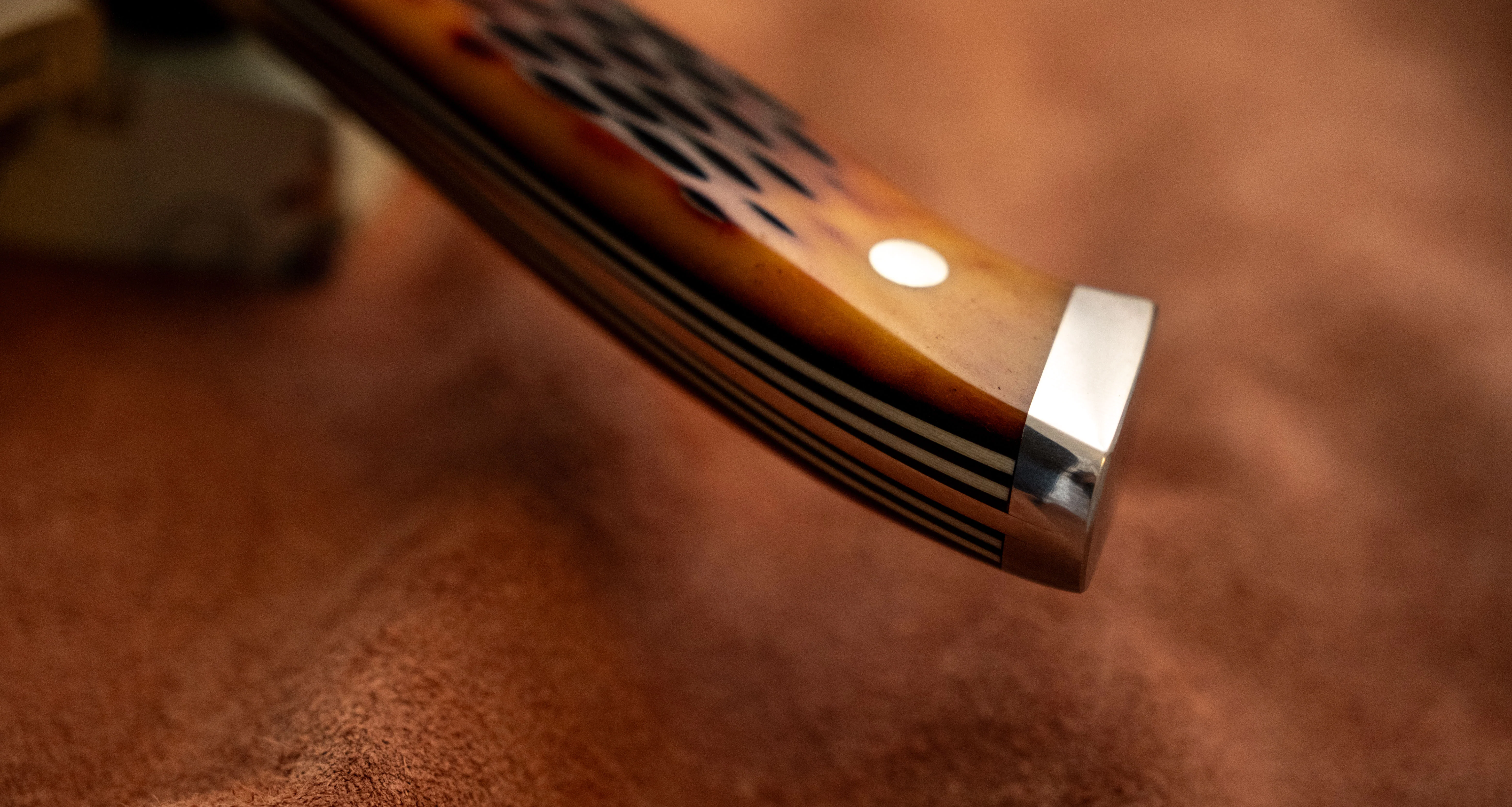 NENOX-S Gyuto Migaki 240mm (9.4") [Jigged Bone Amber] - Image 7