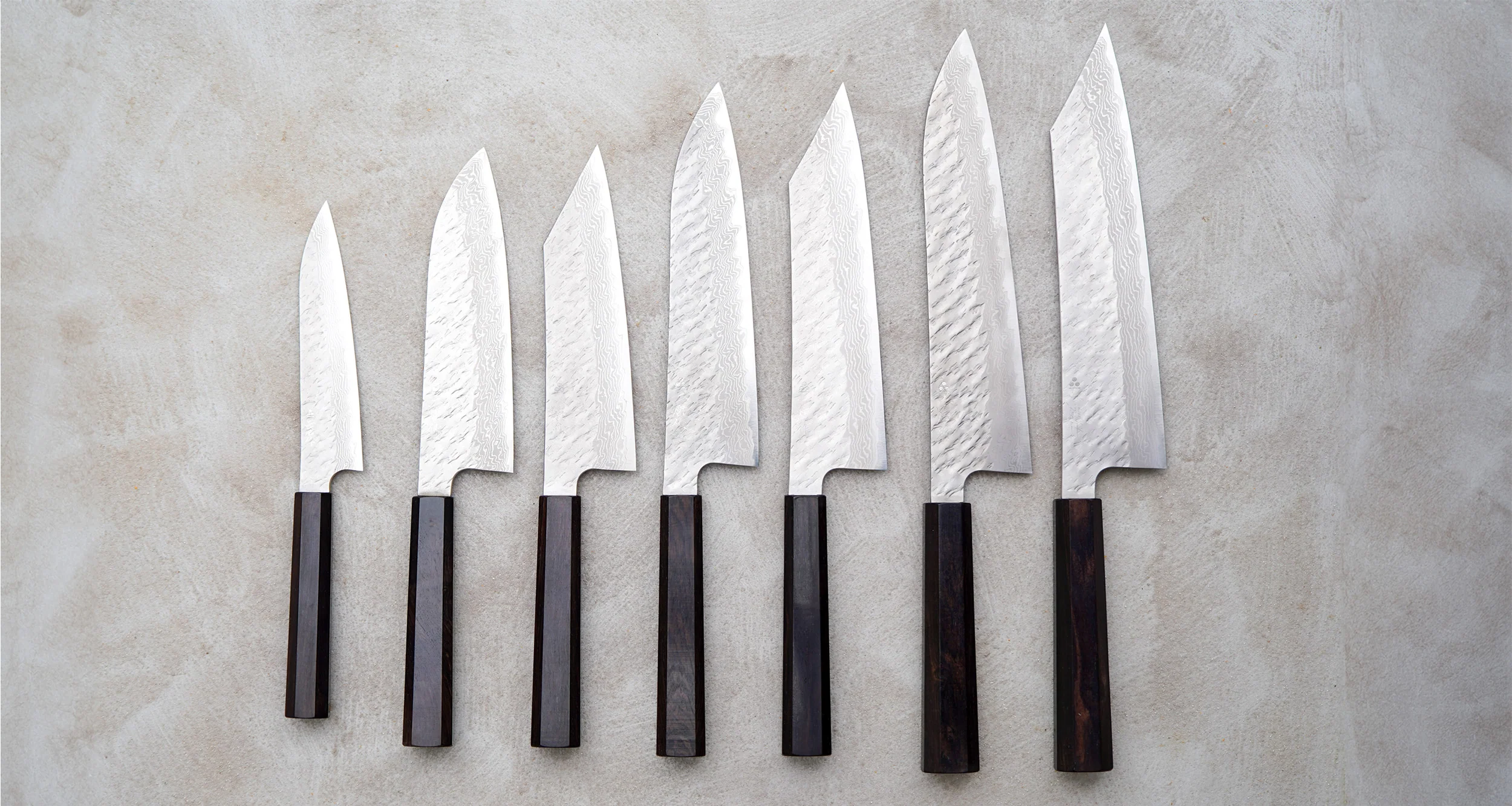 Nigara Kiritsuke Gyuto VG-10 Damascus Tsuchime 240mm (9.4") - Image 4